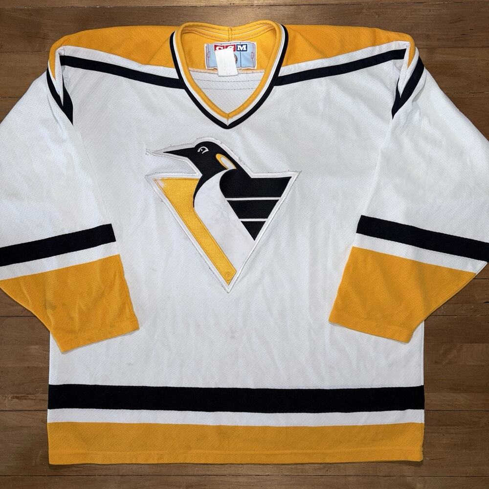 PITTSBURGH PENGUINS 90s VINTAGE ICE HOCKEY NHL JERSEY SHIRT CCM ADULT MEN'S